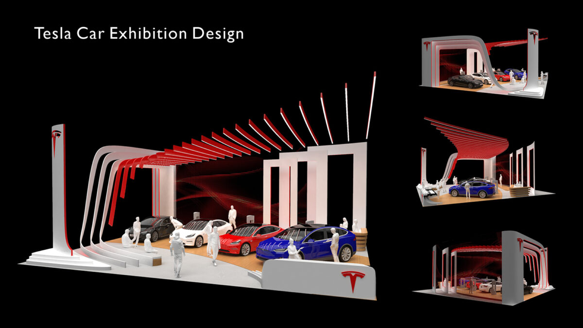 Tesla Car Exhibition Design